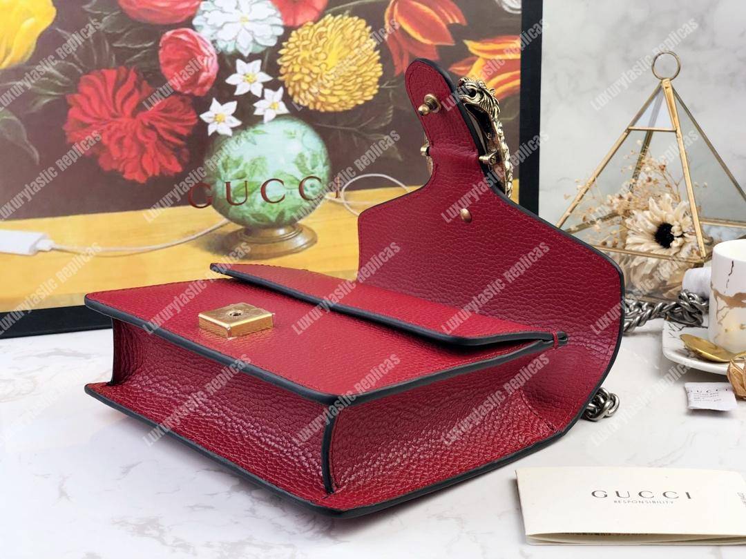 G*u*i dionysus leather mini bag hibiscus red