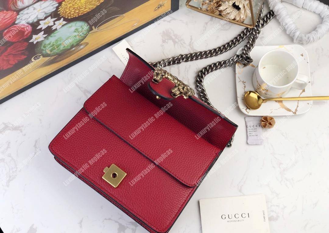 G*u*i dionysus leather mini bag hibiscus red