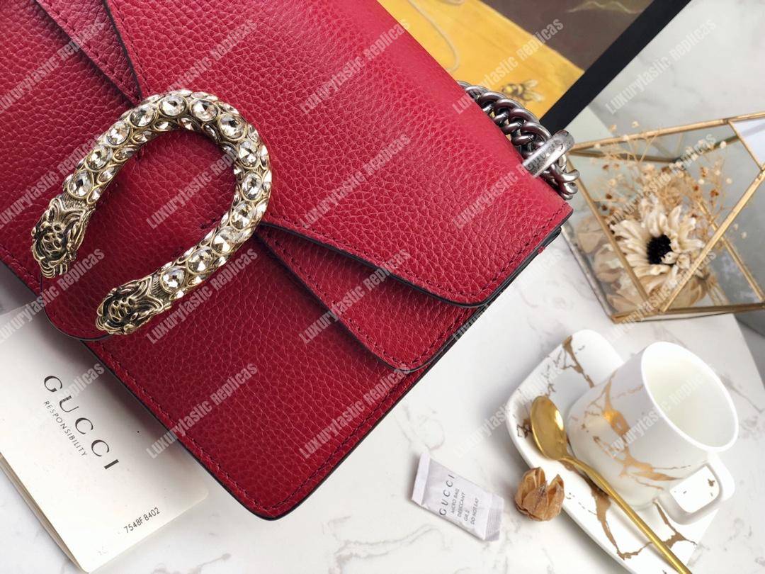 G*u*i dionysus leather mini bag hibiscus red