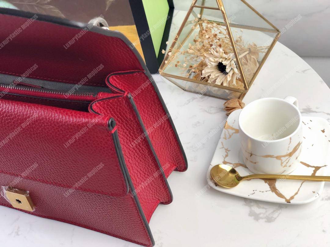 G*u*i dionysus small shoulder bag hibiscus red leather