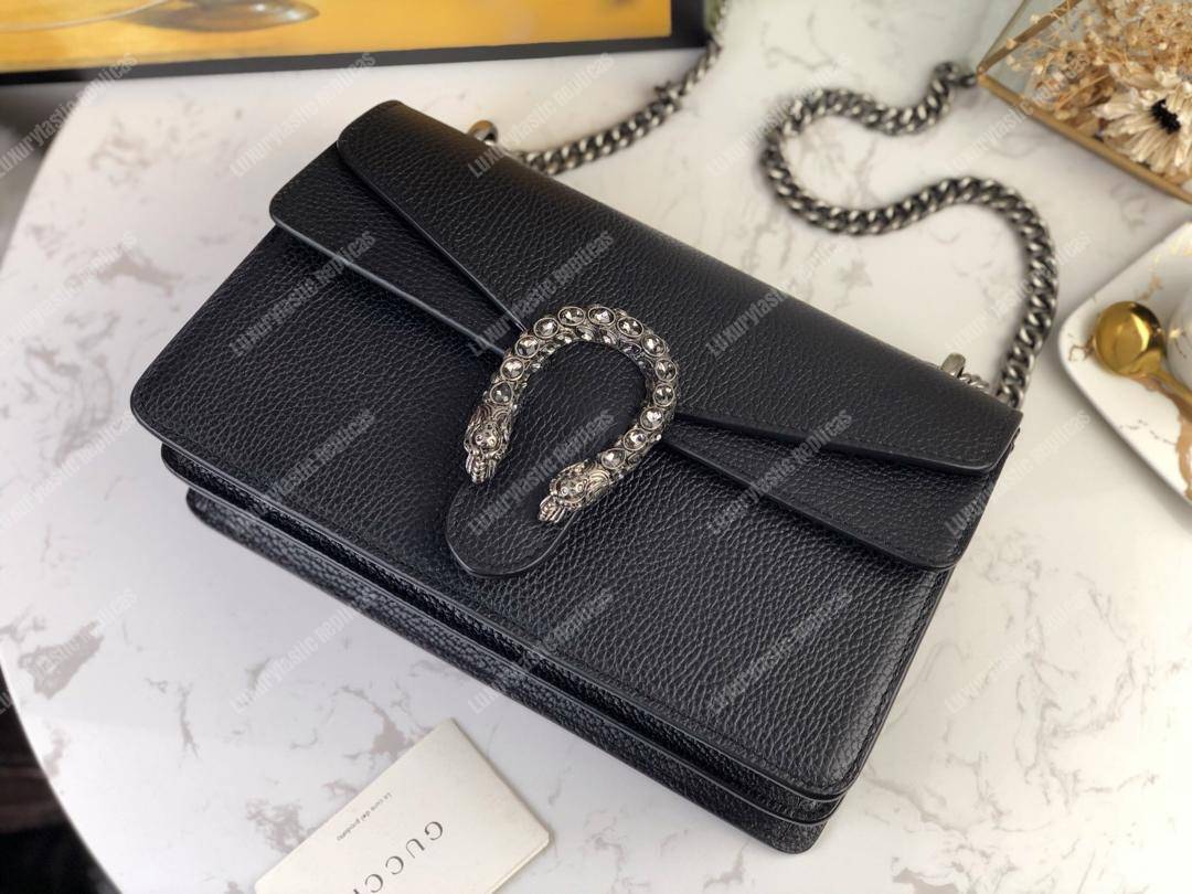 G*u*i dionysus small shoulder bag black leather