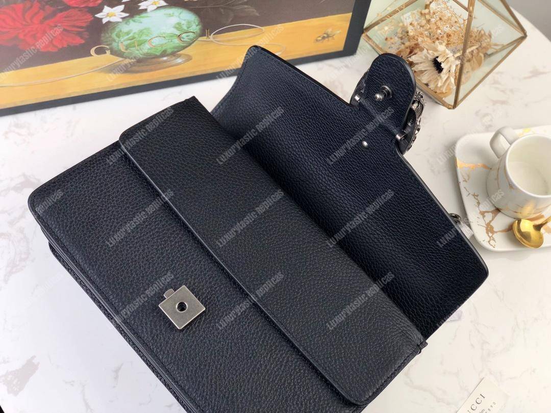 G*u*i dionysus small shoulder bag black leather