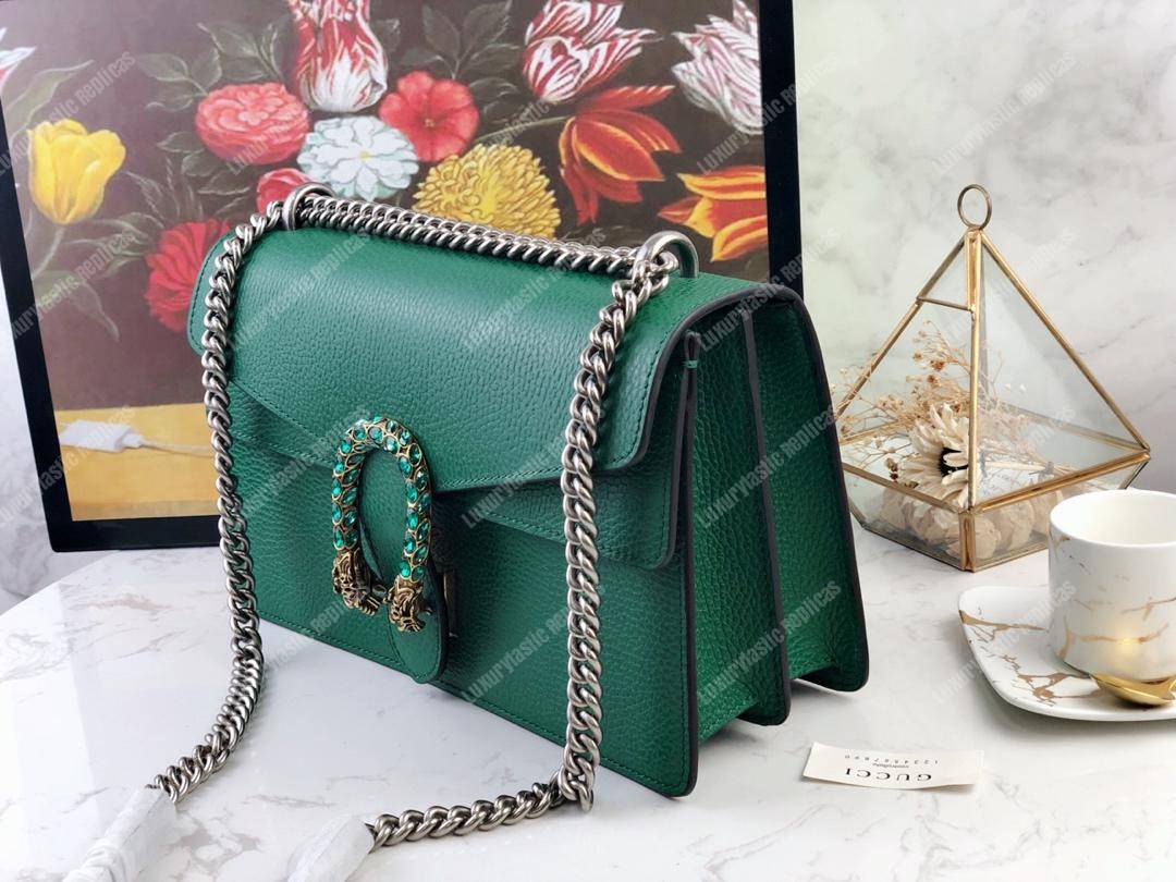 G*u*i dionysus small shoulder bag green leather