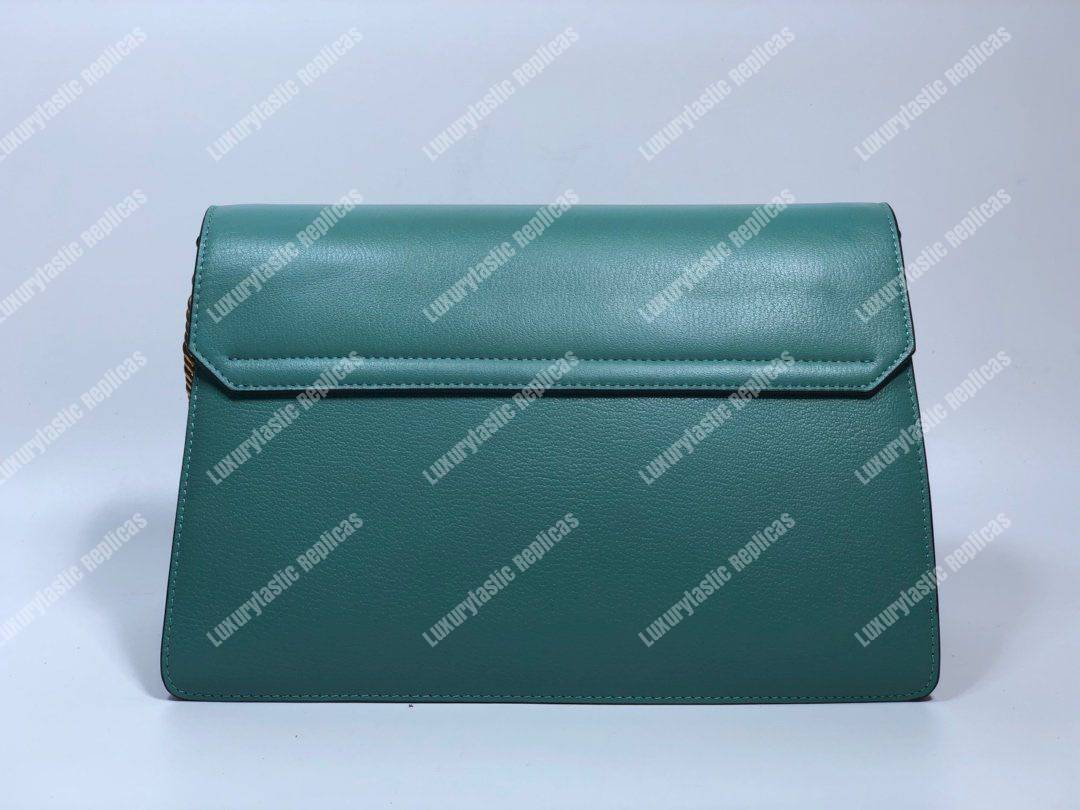 Givenchy Medium GV3 Bag In Leather And Suede Turquoise