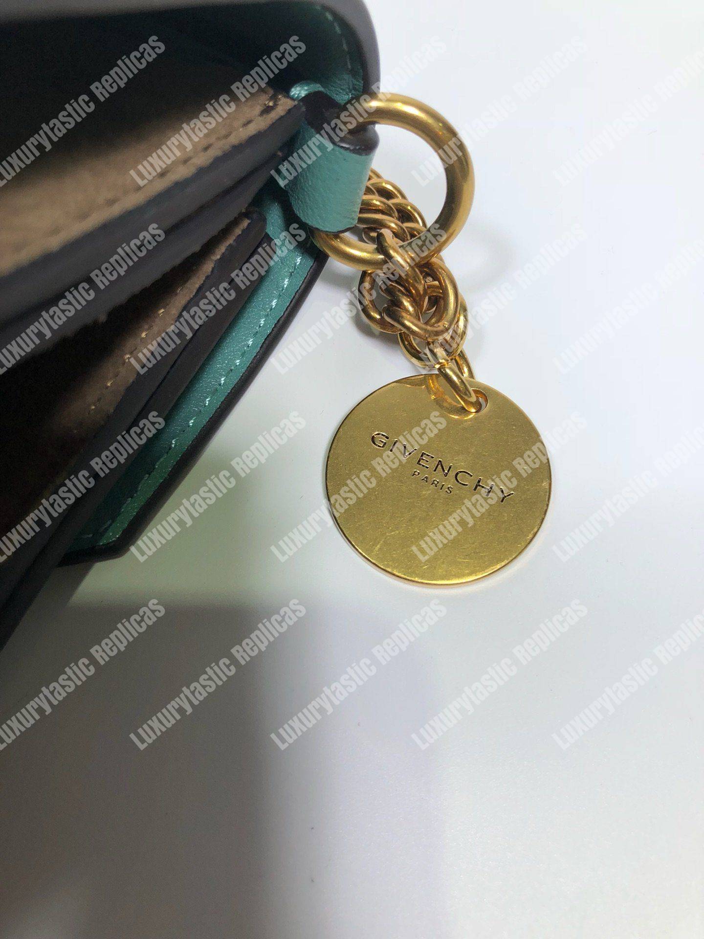 Givenchy Medium GV3 Bag In Leather And Suede Turquoise
