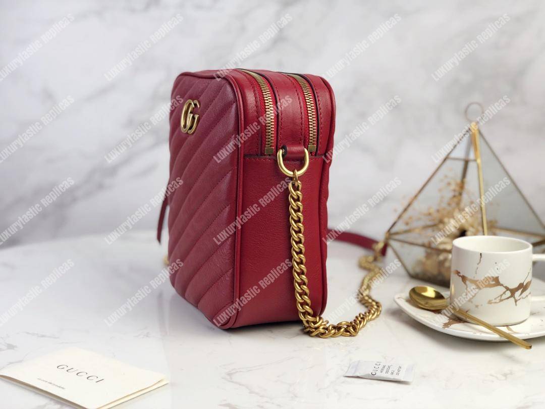 G*u*i gg marmont mini shoulder bag red