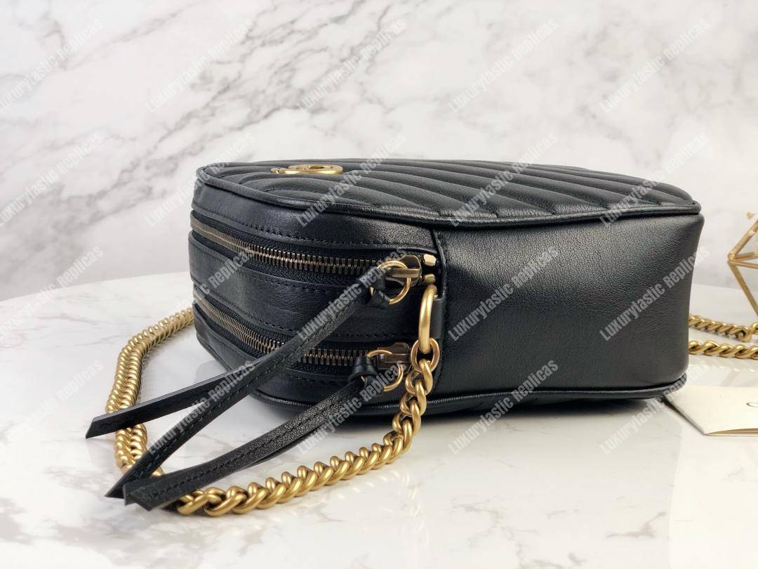 G*u*i gg marmont mini shoulder bag black