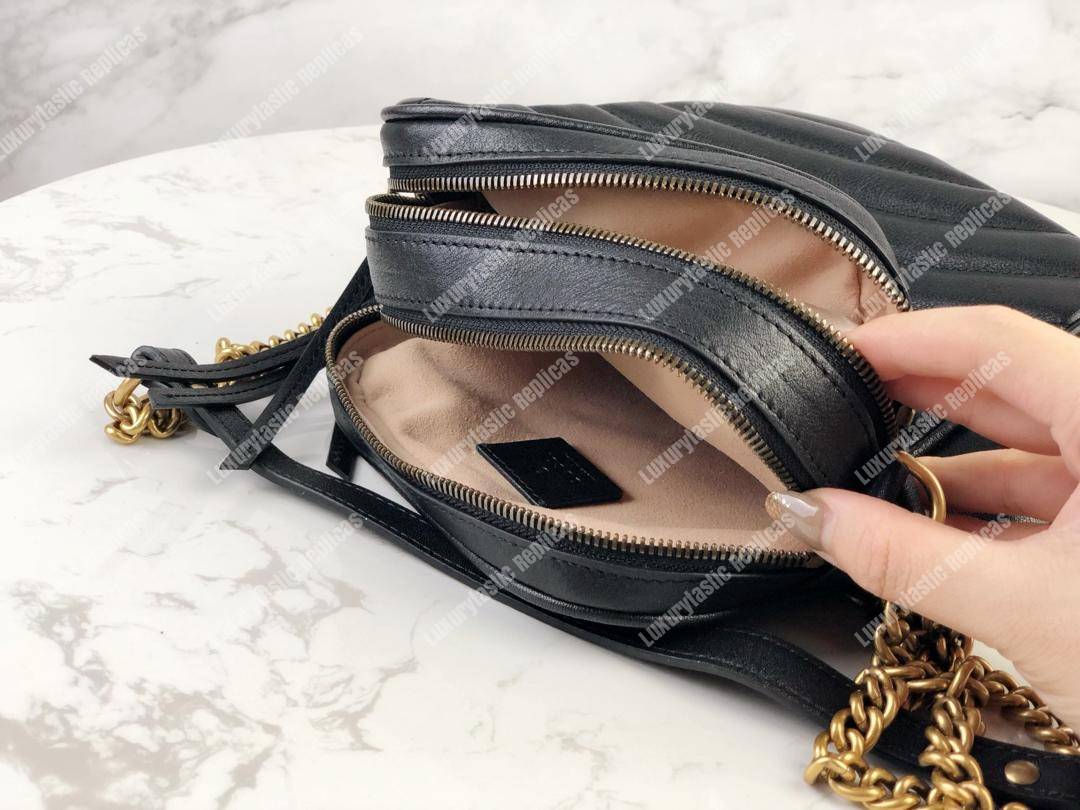 G*u*i gg marmont mini shoulder bag black