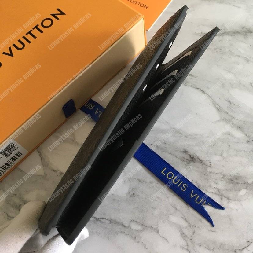 LV Brazza Wallet Monogram Eclipse Canvas