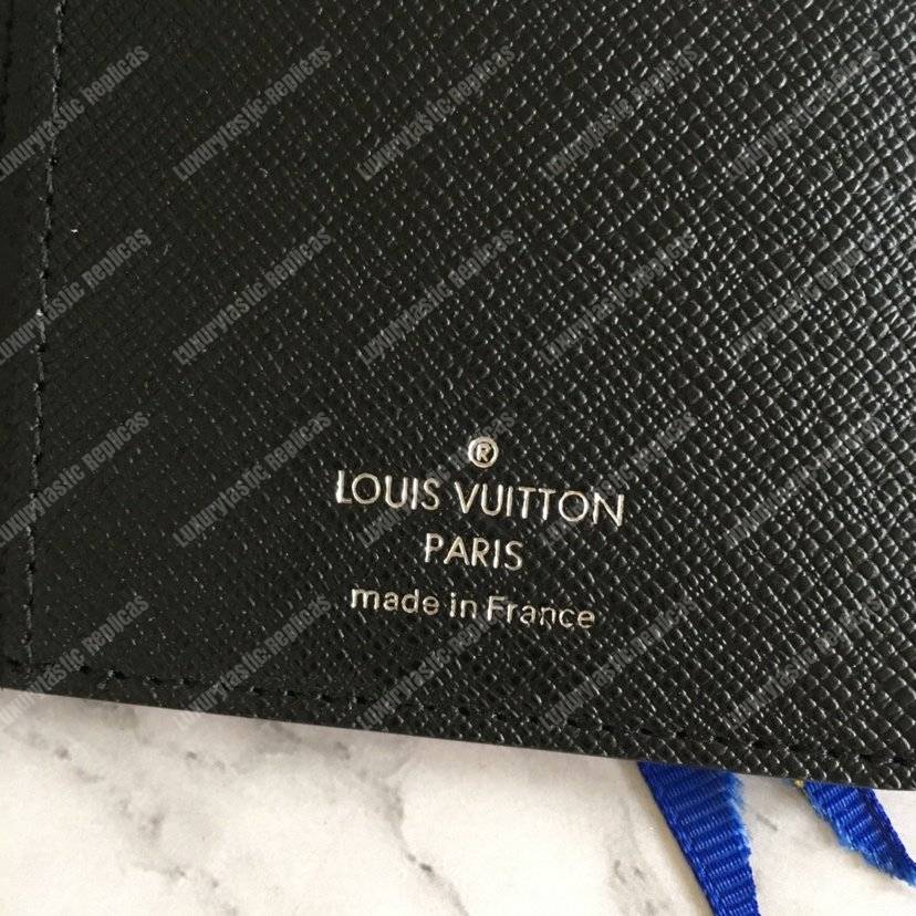 LV Brazza Wallet Monogram Eclipse Canvas
