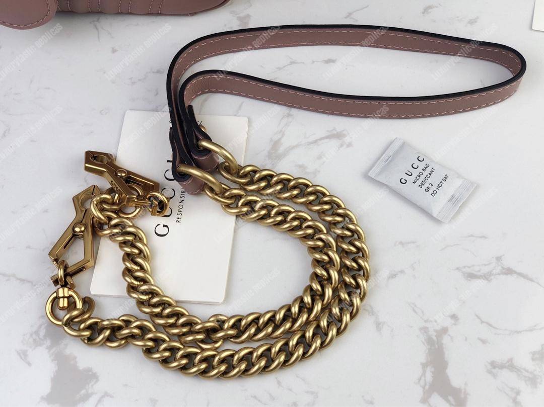 G*u*i gg marmont mini top handle bag dusty pink