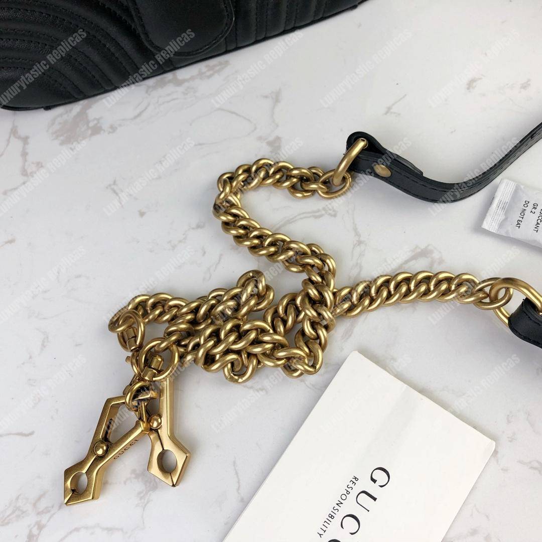 G*u*i gg marmont mini top handle bag black