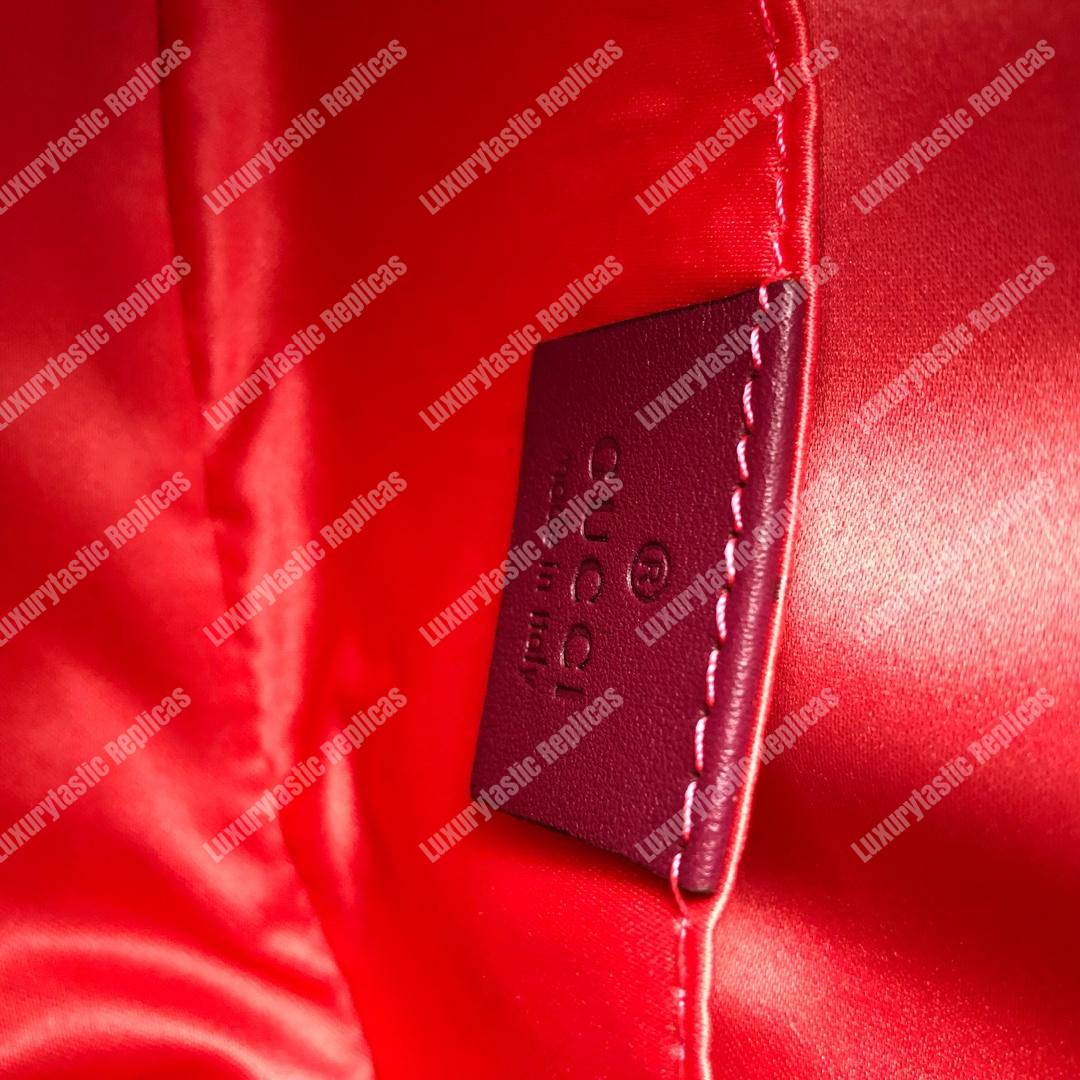 G*u*i gg marmont matelassé velvet belt bag red