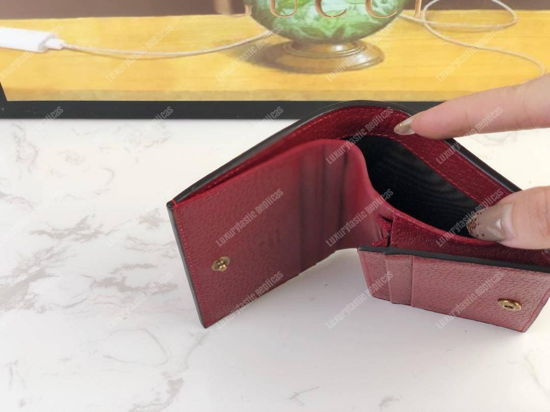 G*u*i queen margaret gg sup*e card case wallet red