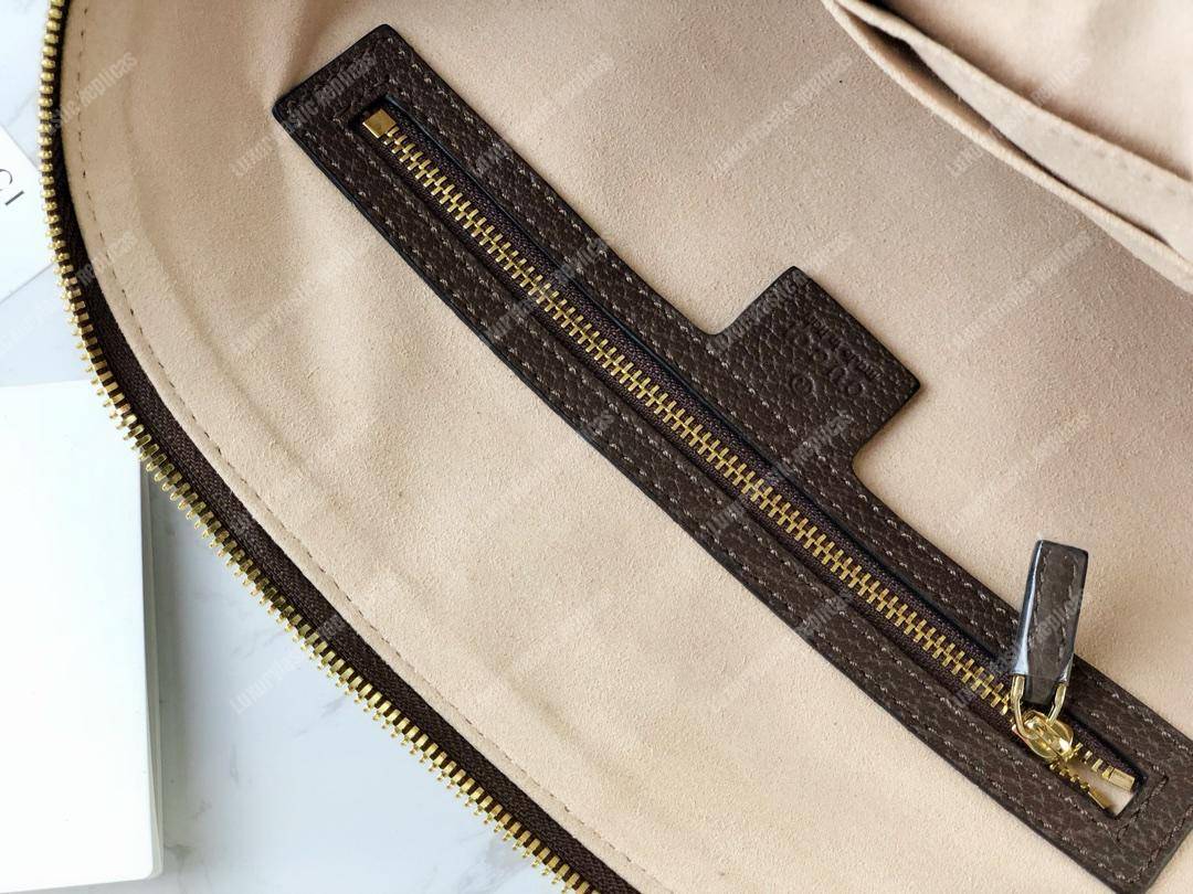 G*u*i ophidia gg medium top handle bag brown