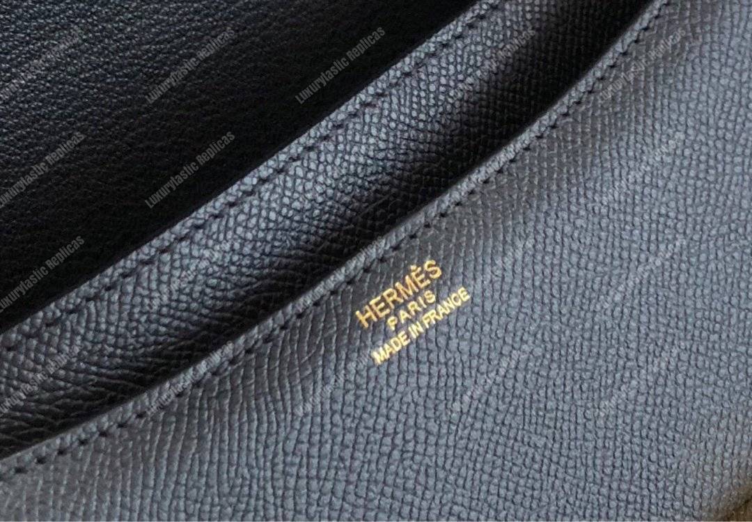 H**mes constance 18 bag epsom black gold-hardware