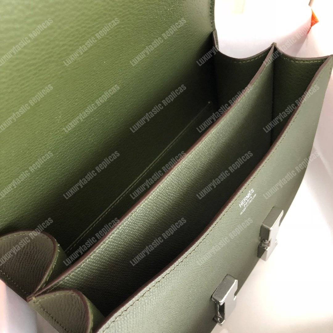 H**mes constance 24 bag epsom vert anglais palladium hardware