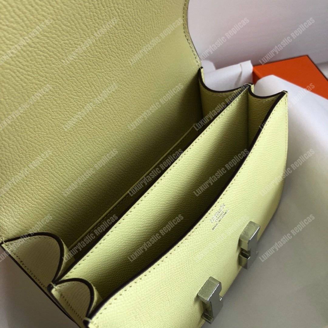 H**mes constance 18 bag epsom jaune poussin palladium hardware