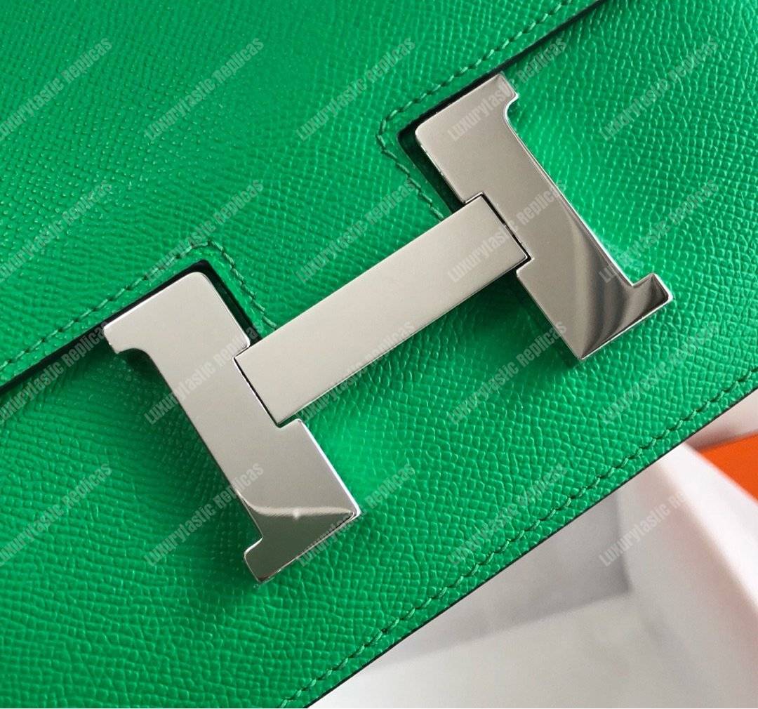 H**mes constance 18 bag epsom green palladium hardware