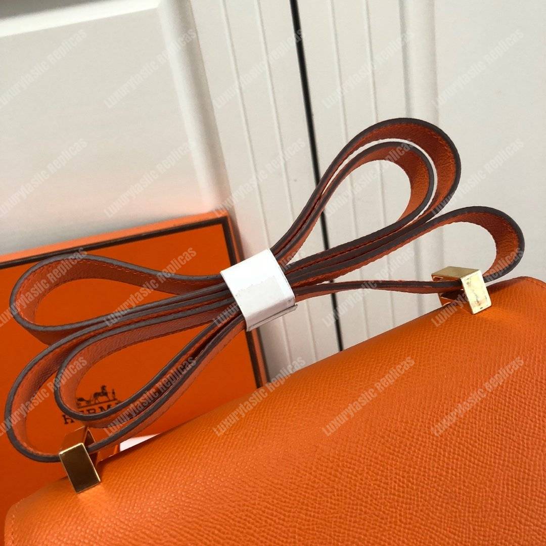 H**mes constance 24 bag epsom orange gold hardware