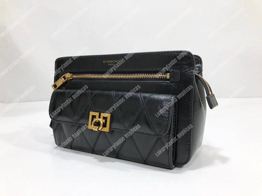 Givenchy Diamond Quilted Leather Crossbody Bag Black