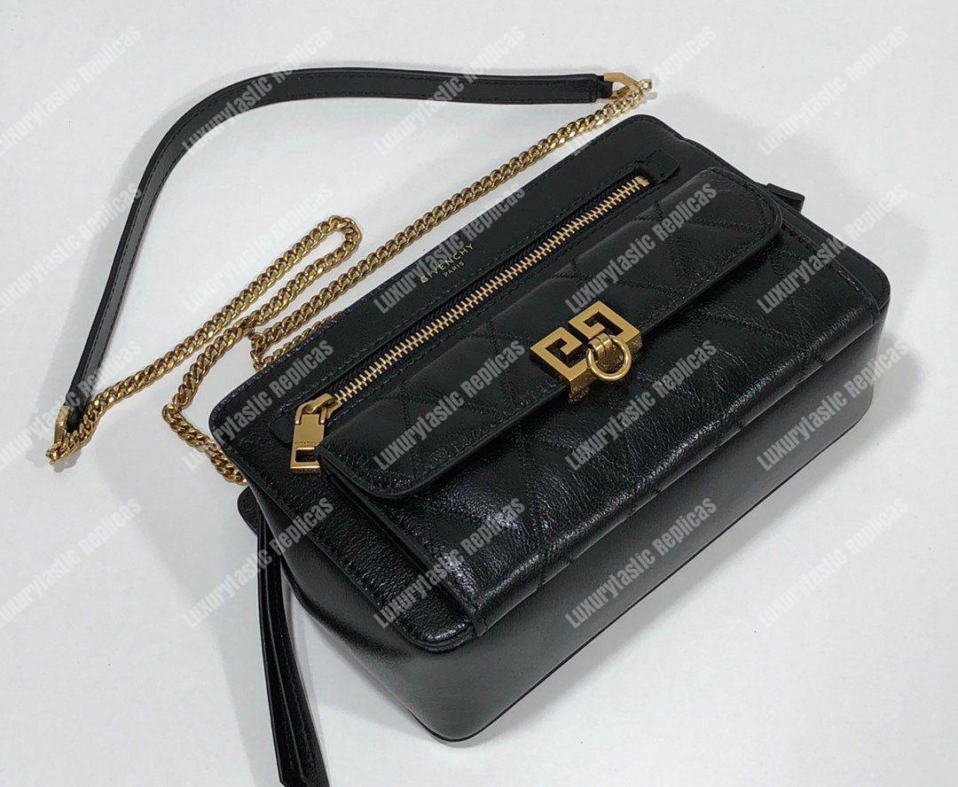 Givenchy Diamond Quilted Leather Crossbody Bag Black