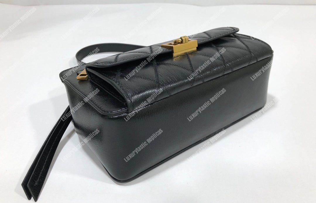 Givenchy Diamond Quilted Leather Crossbody Bag Black