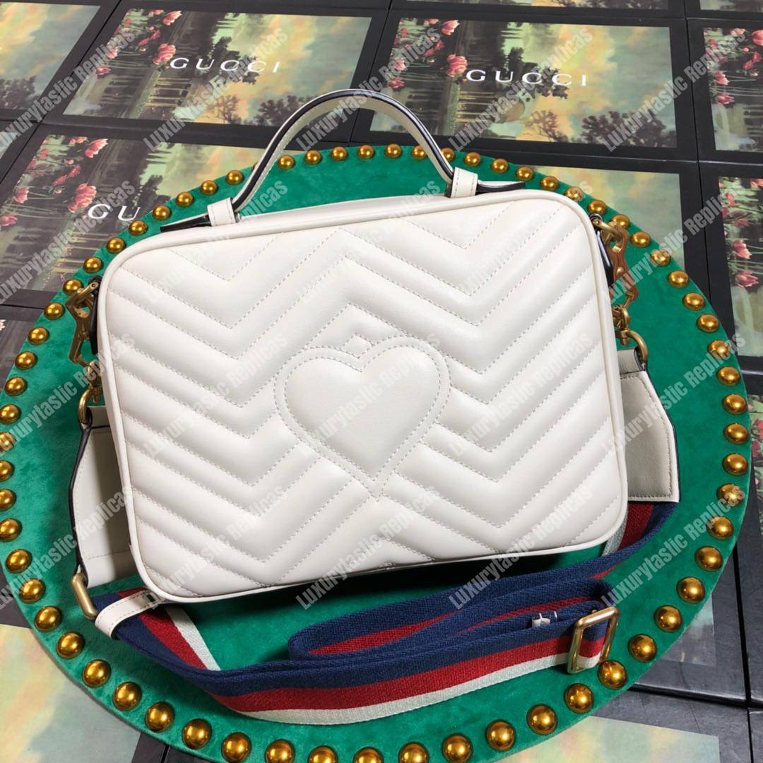 G*u*i gg marmont small shoulder bag white