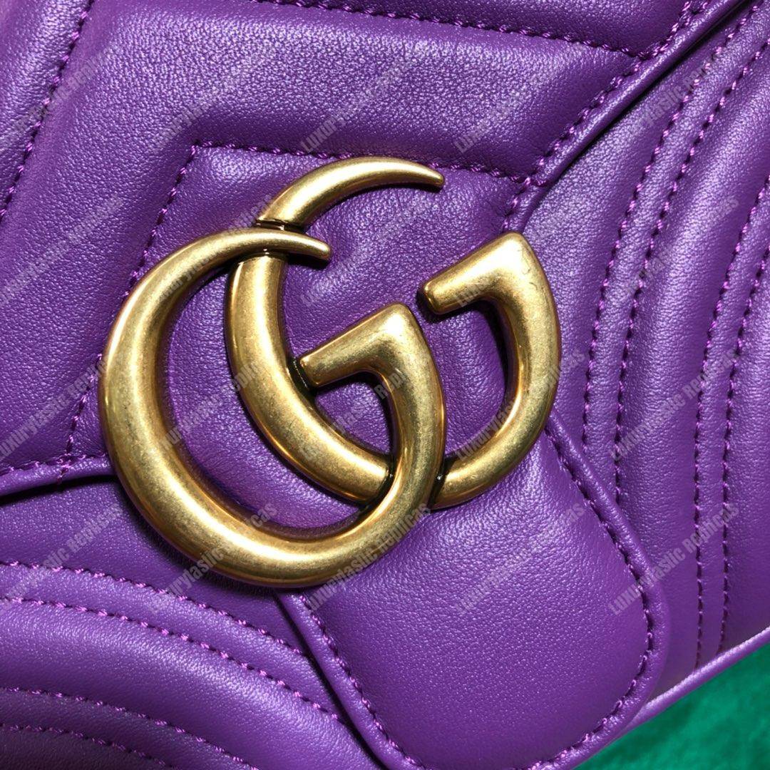 G*u*i gg marmont small shoulder bag purple