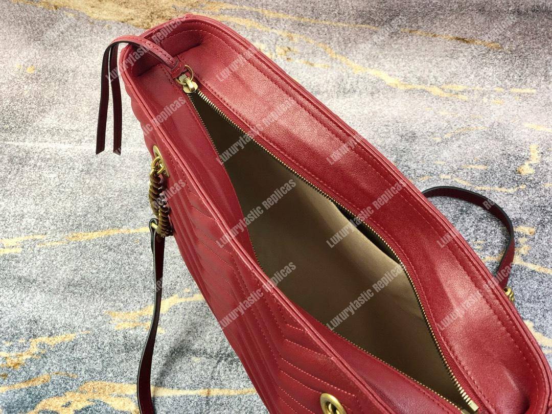 G*u*i gg marmont matelassé medium tote bag wine red pre-fall 2018