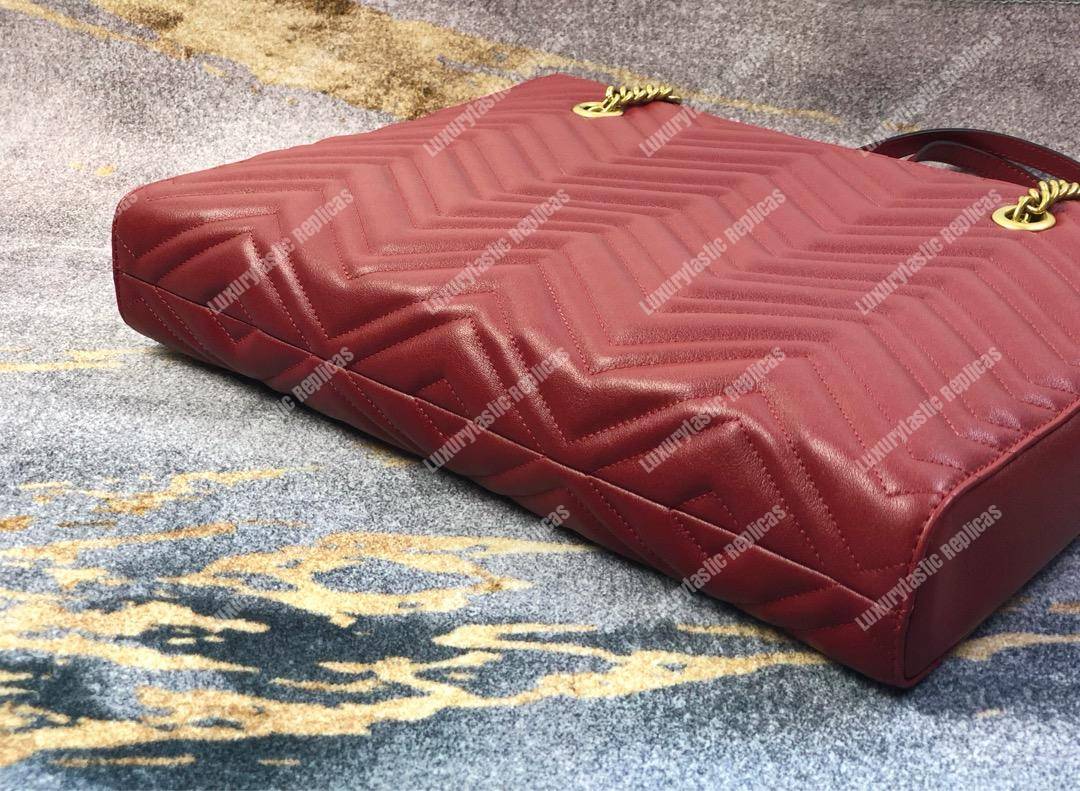 G*u*i gg marmont matelassé medium tote bag wine red pre-fall 2018