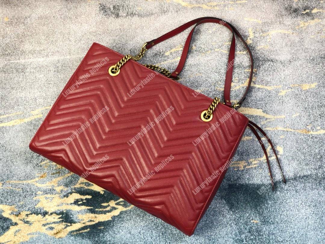 G*u*i gg marmont matelassé medium tote bag wine red pre-fall 2018