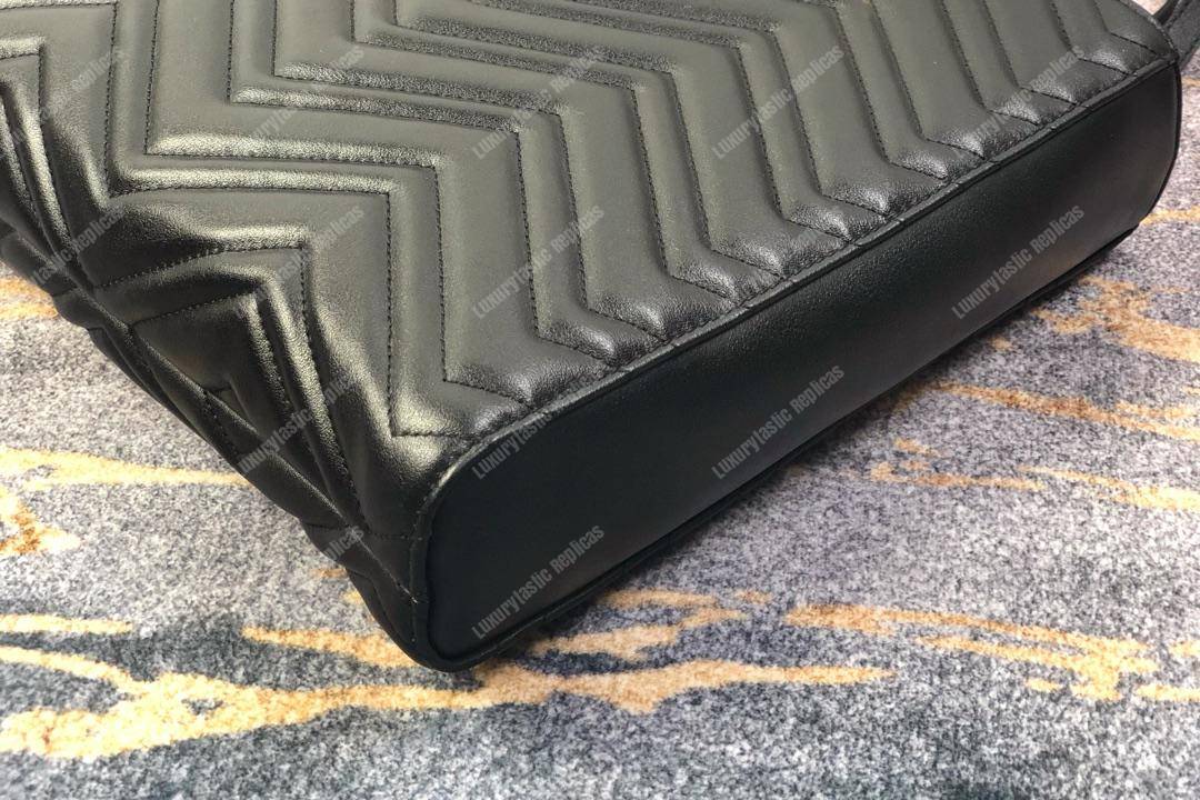 G*u*i gg marmont matelassé medium tote bag black pre-fall 2018