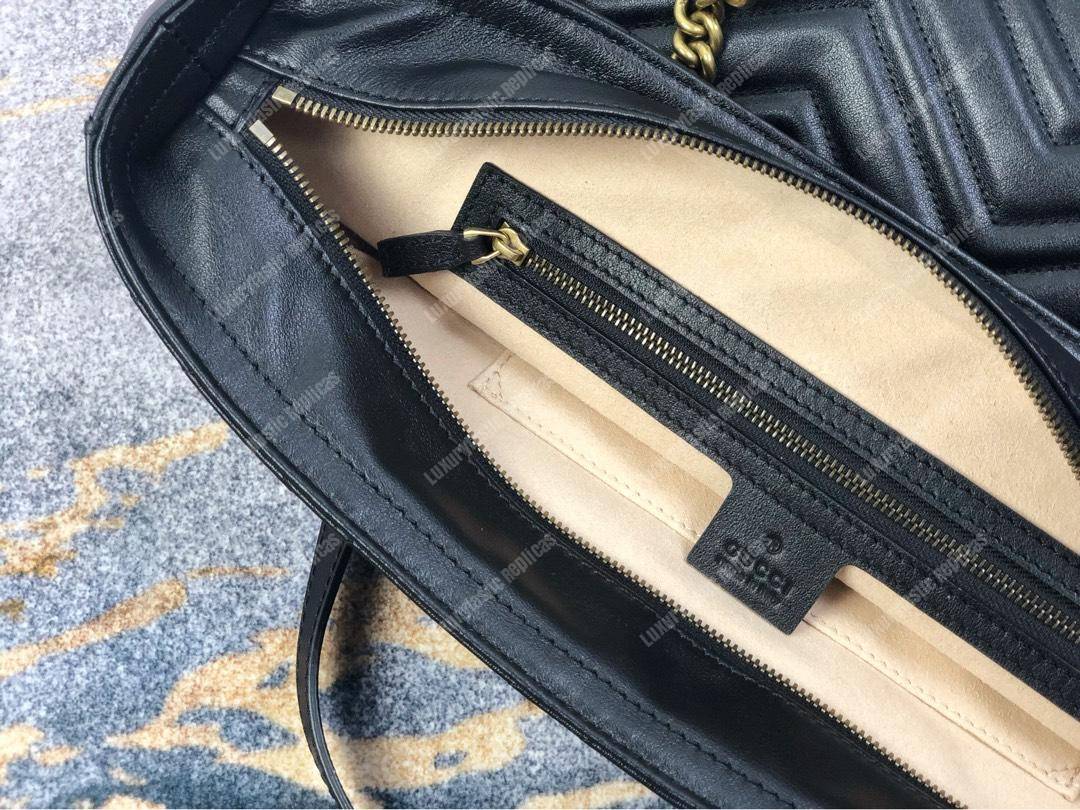 G*u*i gg marmont matelassé medium tote bag black pre-fall 2018