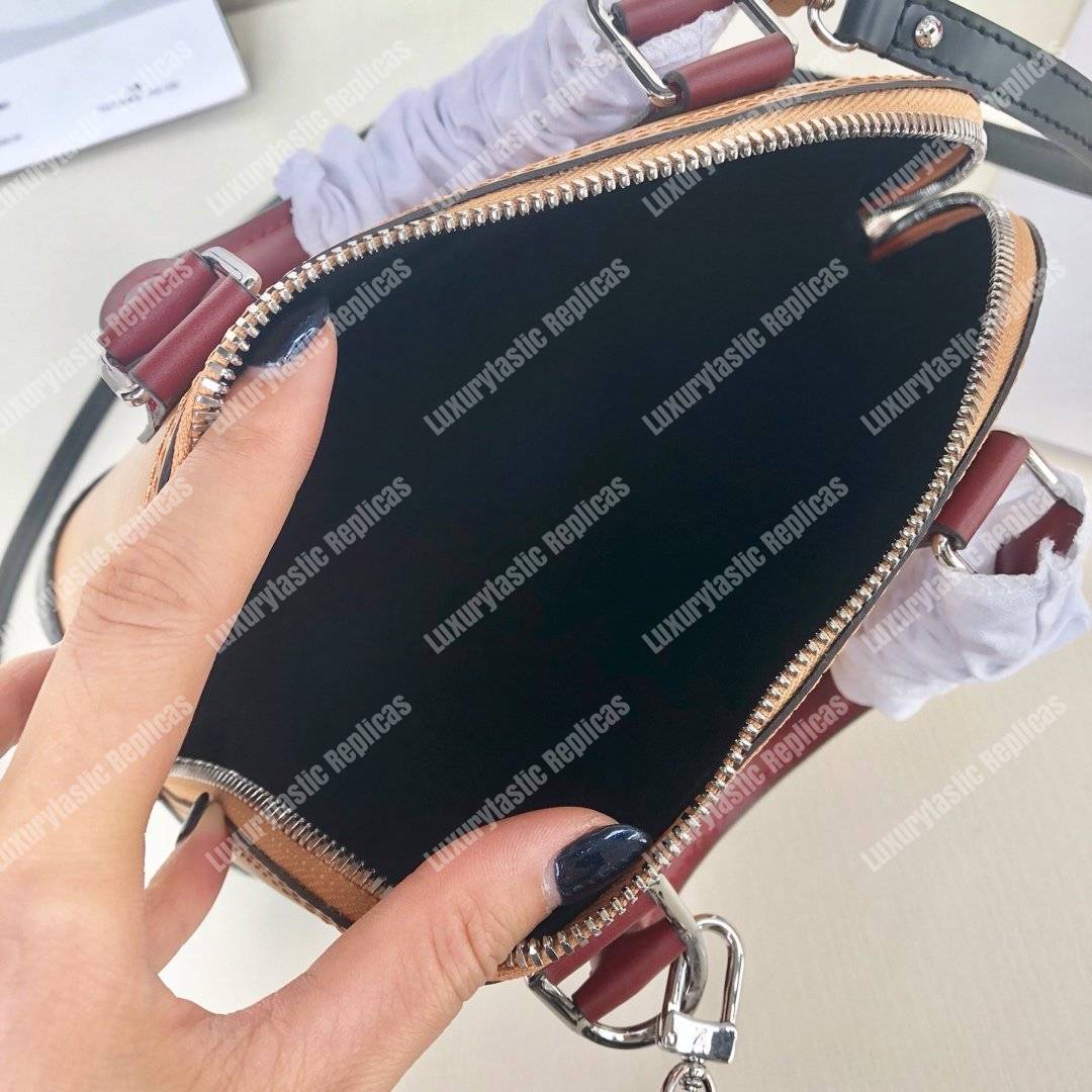 LV Alma BB Epi Leather Camel Black