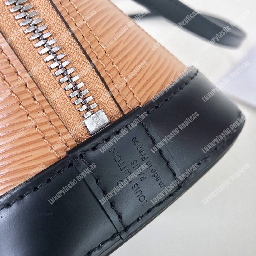 LV Alma BB Epi Leather Camel Black