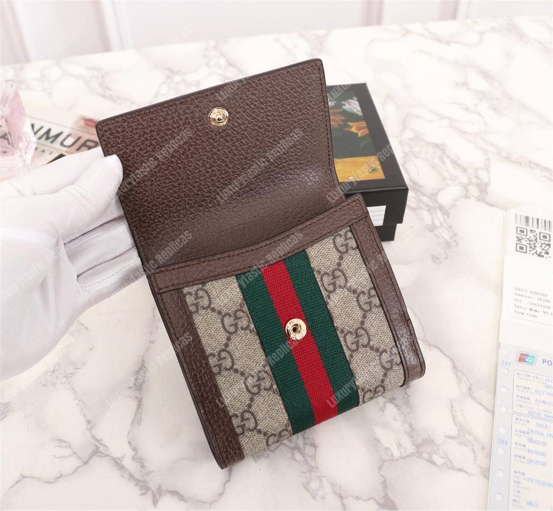 G*u*i ophidia gg french flap wallet