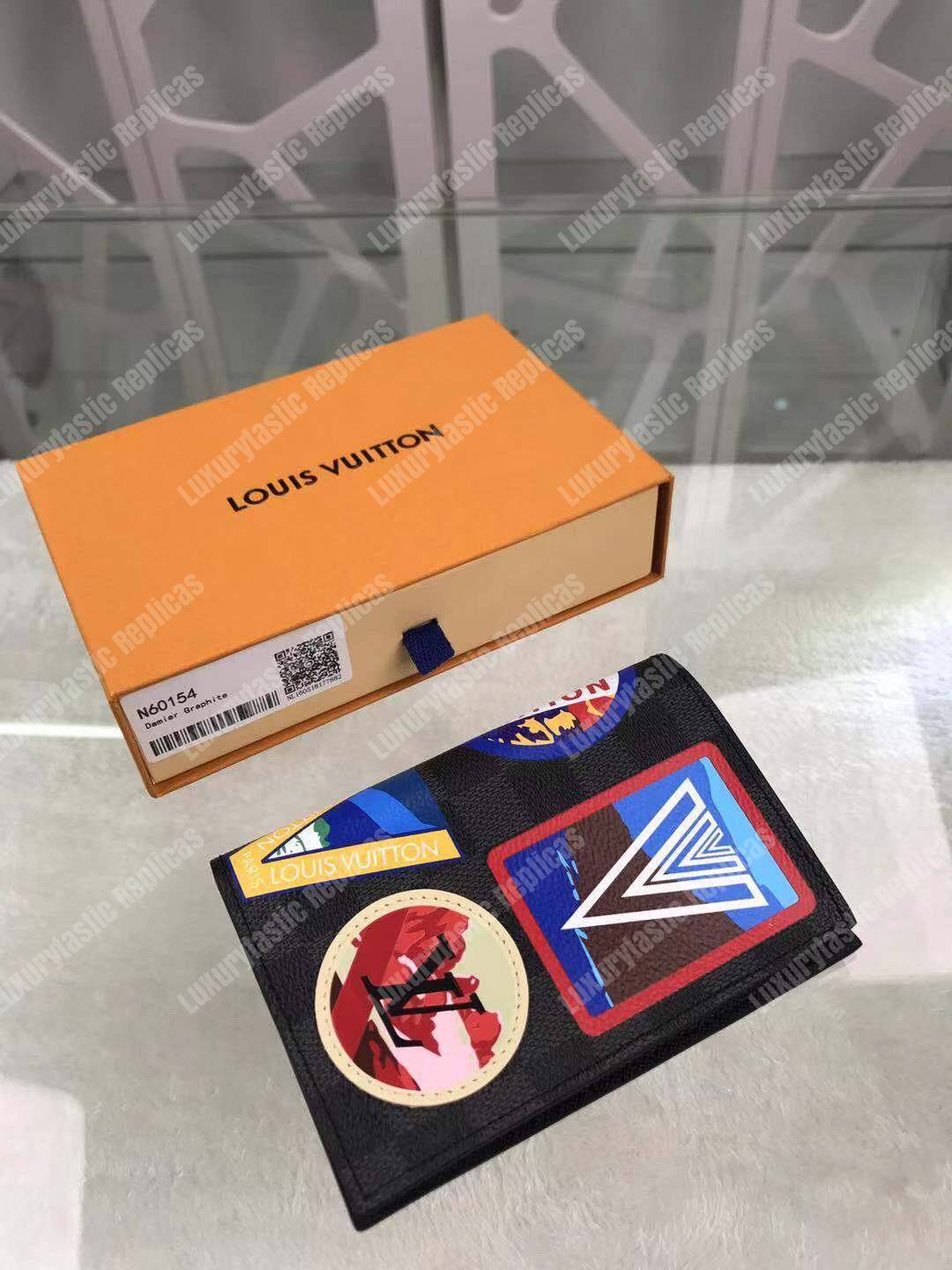 LV Passport Cover Damier Graphite Alps