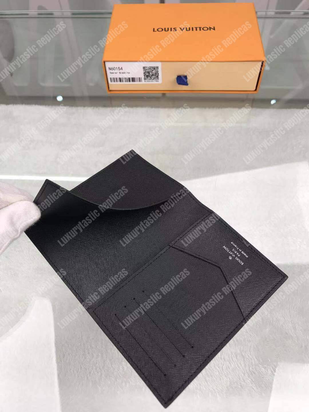 LV Passport Cover Damier Graphite Alps