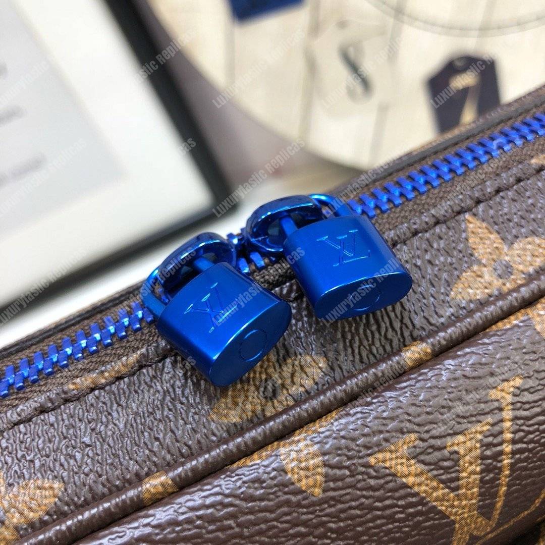 LV Monogram Brown Blue Outdoor Messenger Bag