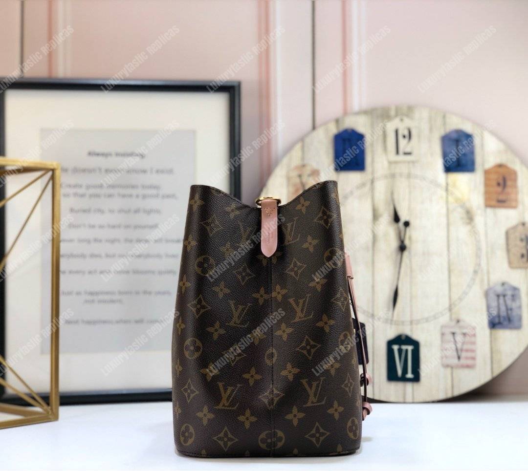 LV NéoNoé Monogram Bucket Bag Rose Ballerine