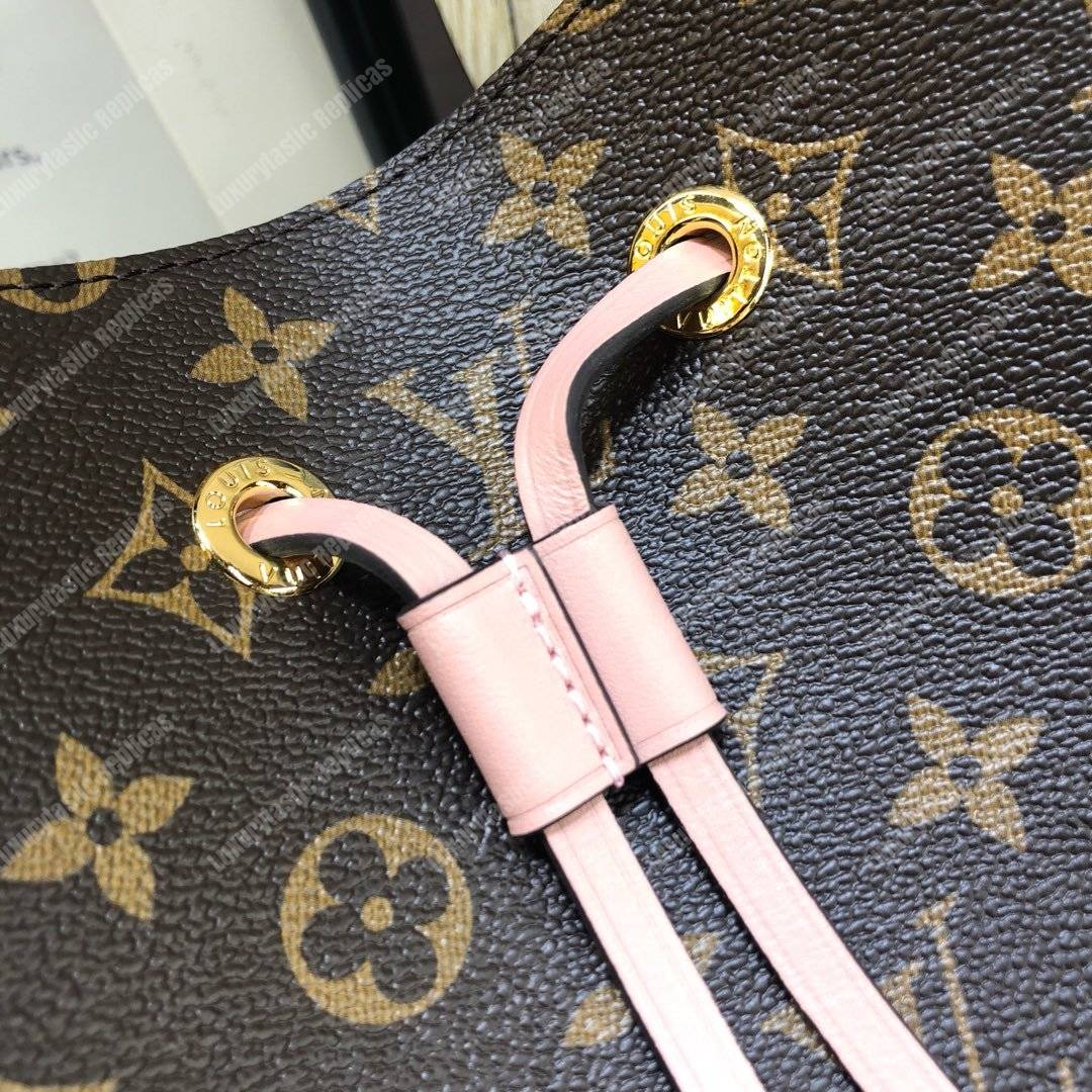 LV NéoNoé Monogram Bucket Bag Rose Ballerine