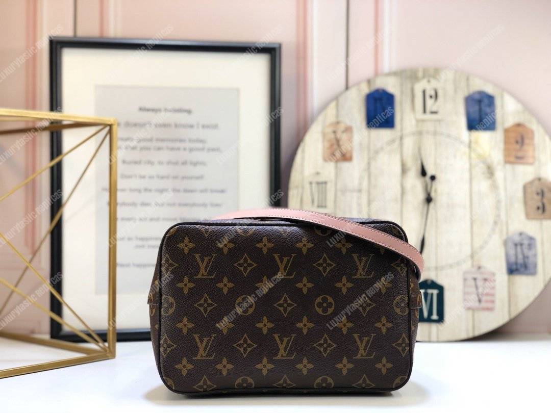 LV NéoNoé Monogram Bucket Bag Rose Ballerine