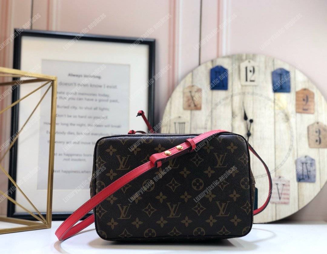 LV NéoNoé Monogram Bucket Bag Coquelicot Red