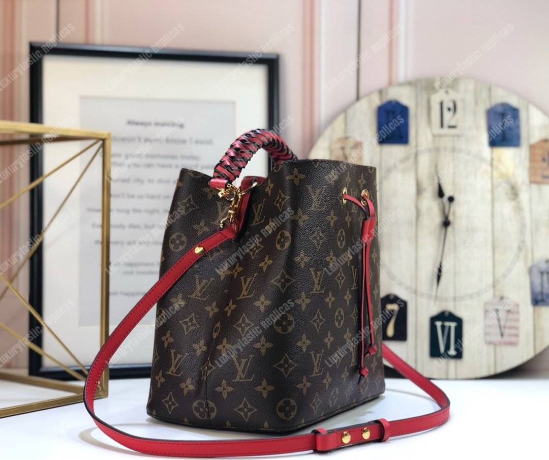 LV NéoNoé Monogram Bucket Bag Coquelicot Red