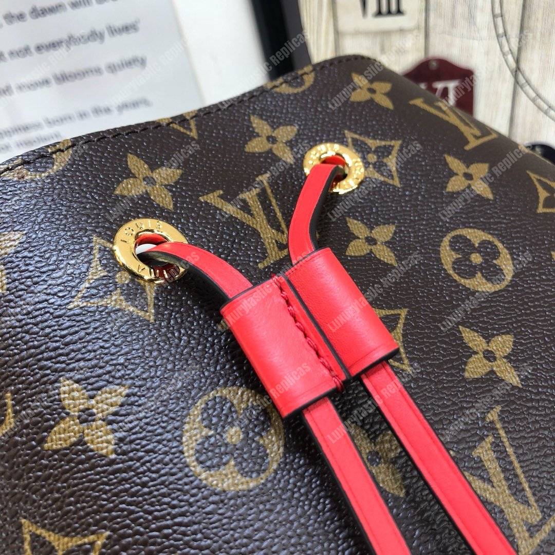 LV NéoNoé Monogram Bucket Bag Coquelicot Red