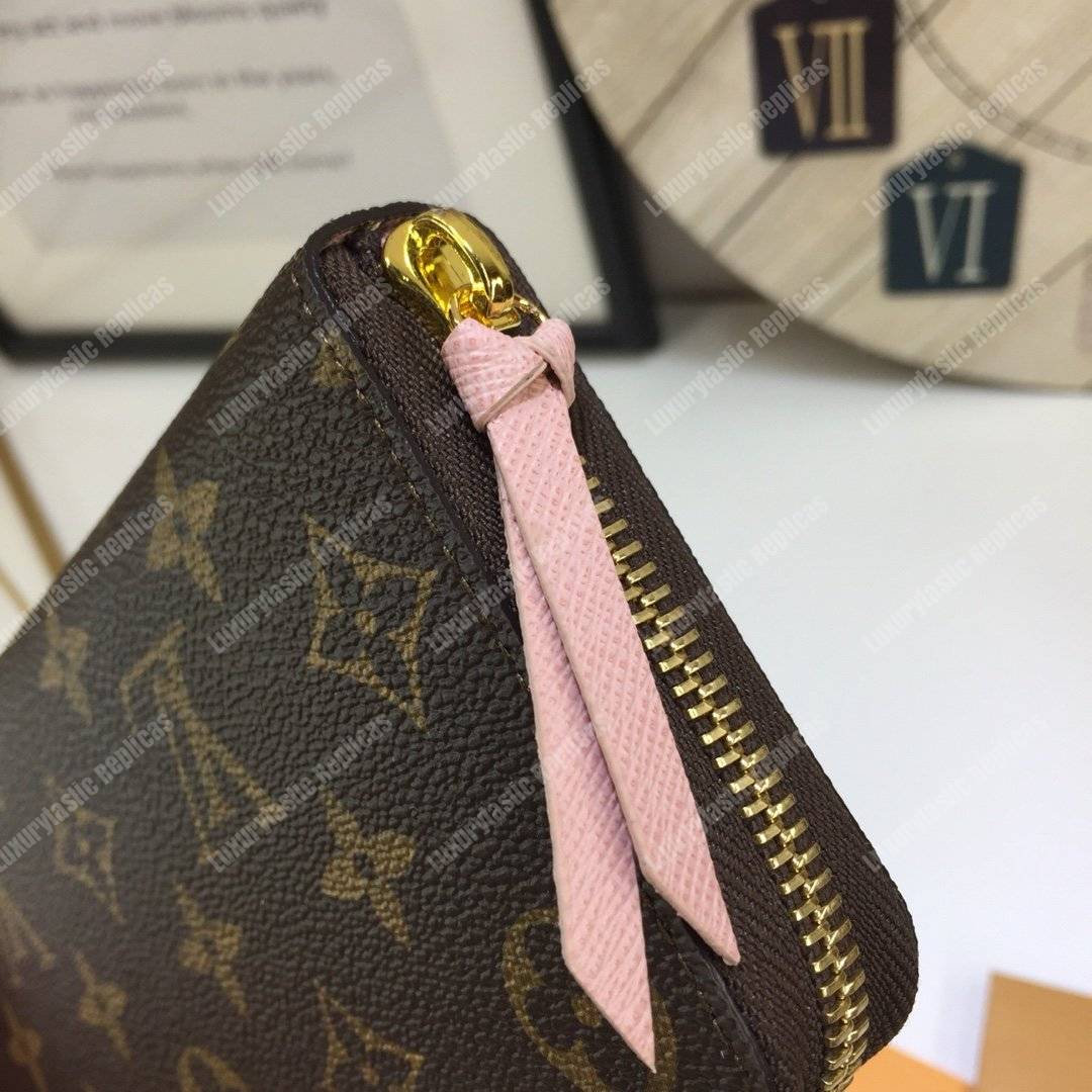 LV Clemence Wallet Monogram Rose Ballerine