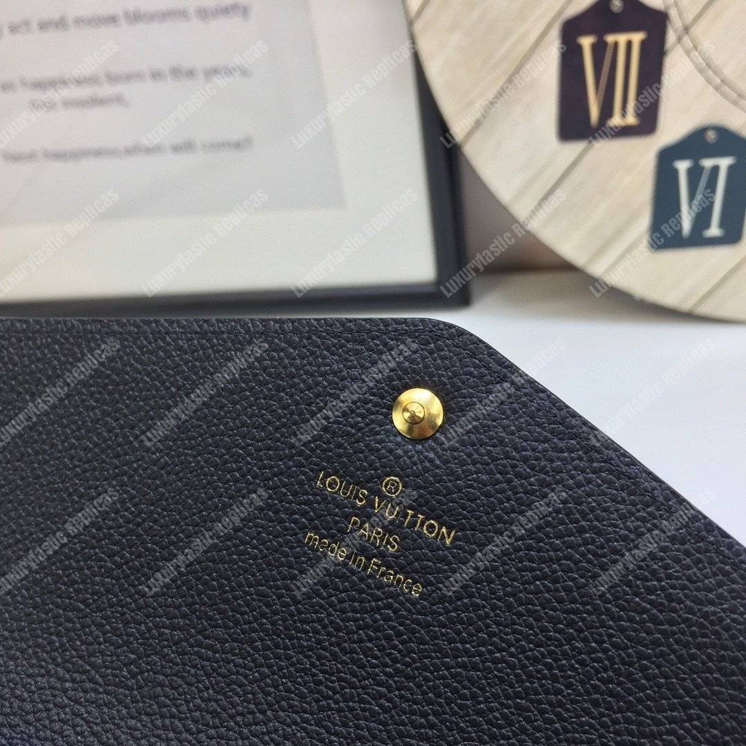 LV Sarah Wallet Monogram Empreinte Leather Black