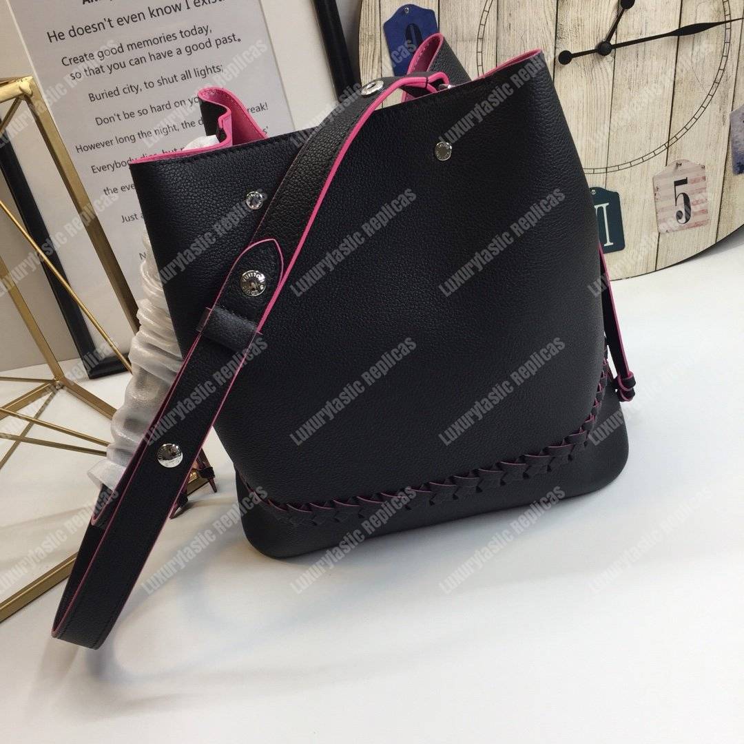 LV Lockme Bucket Noir Braided