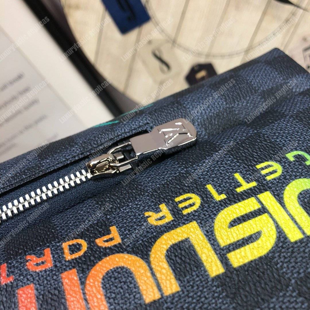 LV Discovery Backpack PM Damier Cobalt Canvas